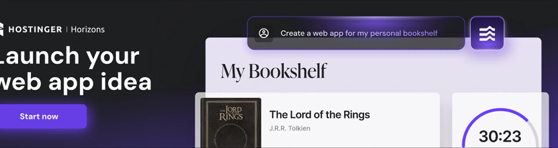 Hostinger Horizons header image